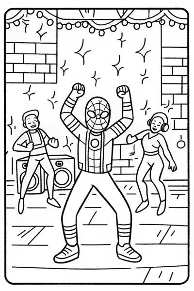 Miles Morales in a dance showdown