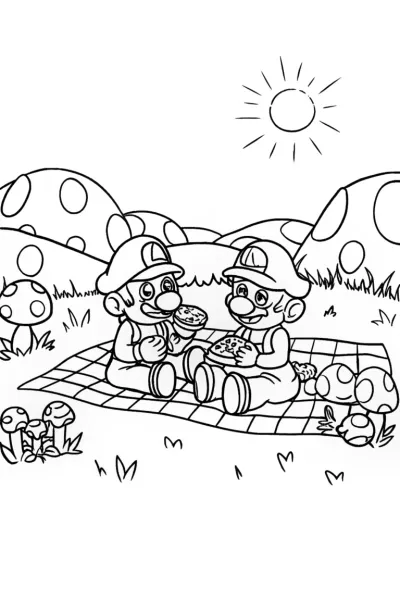 Mushroom Kingdom Picnic with Mario and Luigi