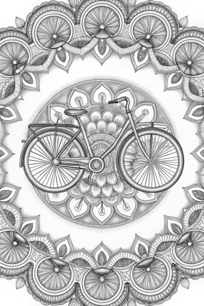 Bicycle in a mandala
