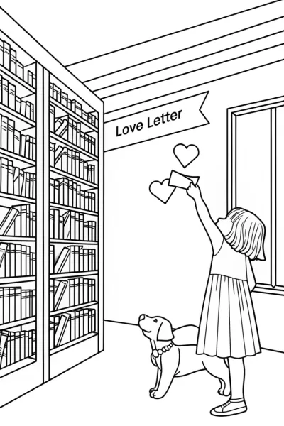 Girl discovering love letters