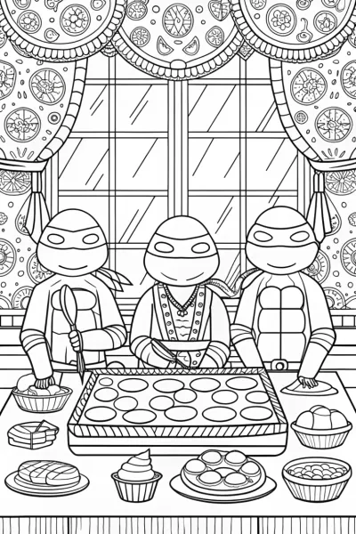 Ninja Turtles baking competition