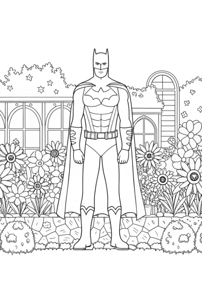 Batman in the magical garden