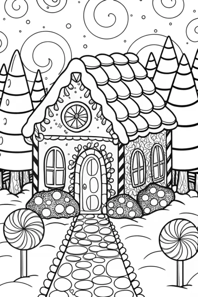Gingerbread Wonderland: A Sweet Coloring Adventure