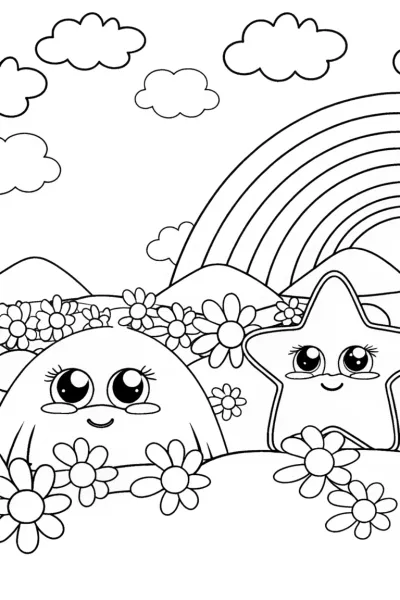 Squishmallow cloudland journey coloring page