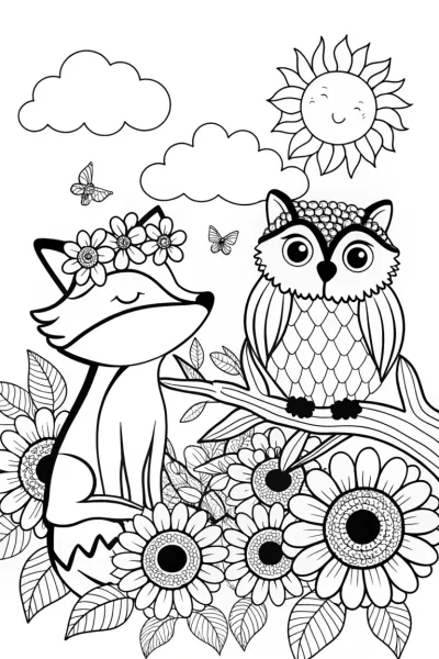 The Magical Summer Garden Coloring Page