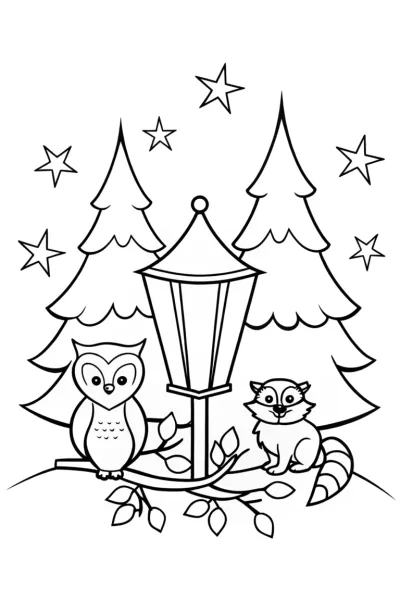 The Christmas Lantern Festival Coloring Page