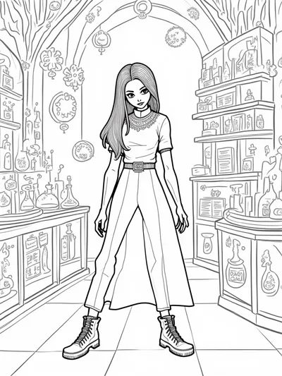 Wednesday Addams in the alchemist’s forge