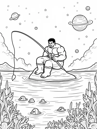 Hulk fishing in a cosmic ocean