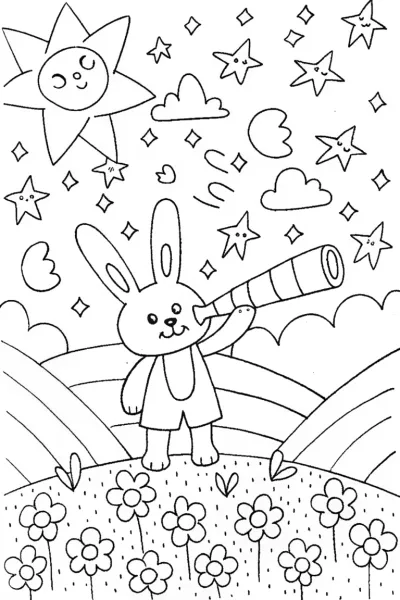 Banban’s Magical Garden Observatory Coloring Page