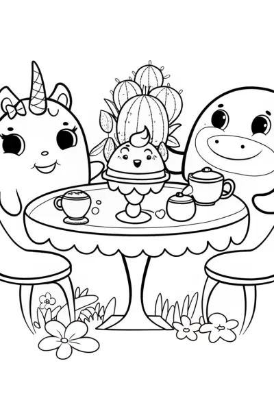 Squishmallow Tea Party with a Unicorn and a Duck!