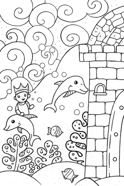 Octonauts’ Coral Castle Coloring Page