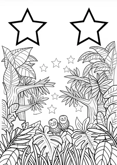 Mountain Stars Under the Tropical Night Sky