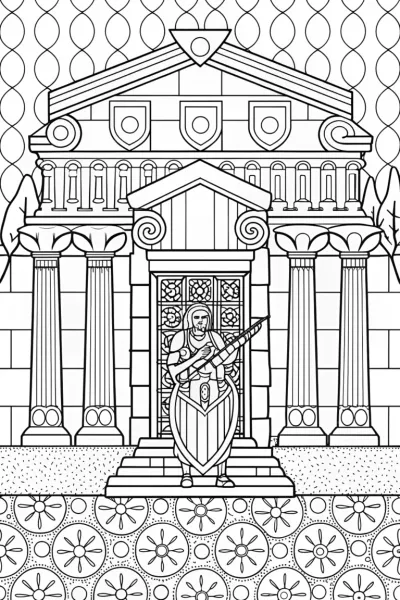 Lyra guarding the ancient temple