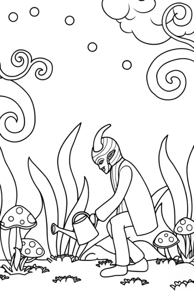 Venom gardening in a magical garden