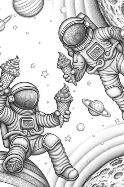 Ice cream cones taste testing in space