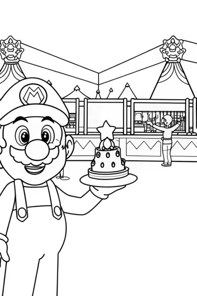 Mario’s Super Science Fair Coloring Page