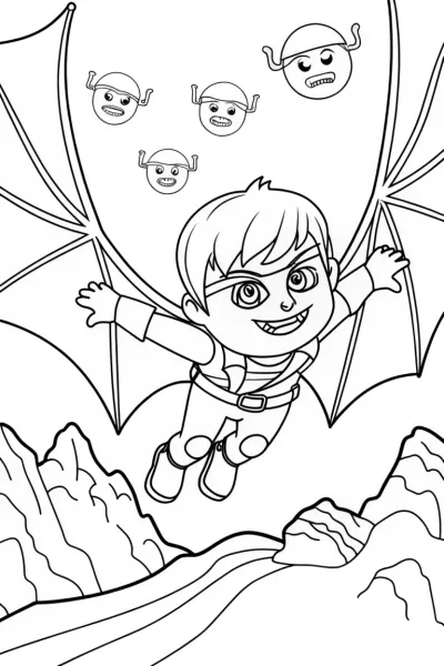 Alex’s Nether Adventure Coloring Page