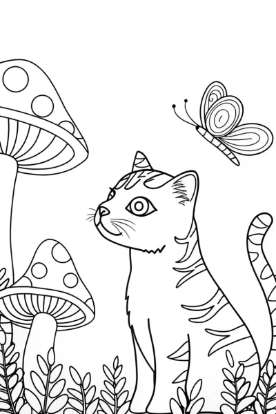The Panther’s Mystical Hideaway Coloring Page