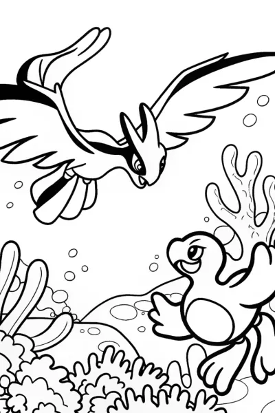 Lugia and the Ocean’s Guardians Coloring Page