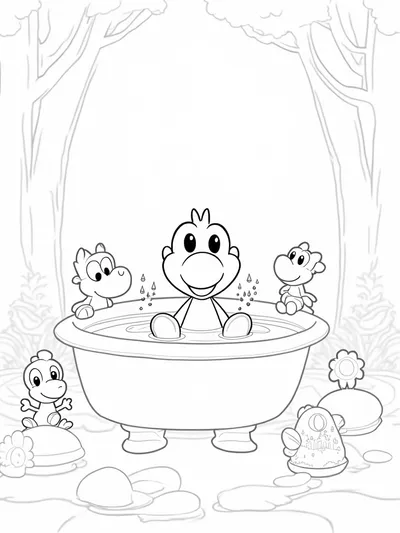 Yoshi’s bubble bath adventure