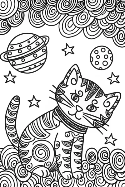 Galaxy’s Cosmic Adventure Coloring Page