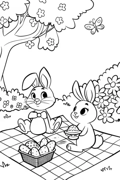 Joyful Picnic with Benny and Bella the Bunnies