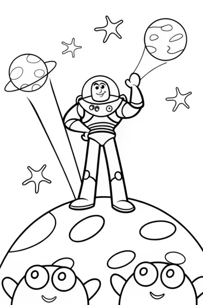 Buzz Lightyear’s Galactic Adventure Coloring Fun