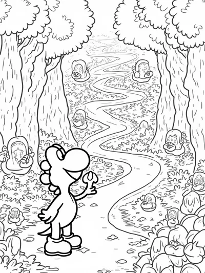Yoshi in a magical labyrinth