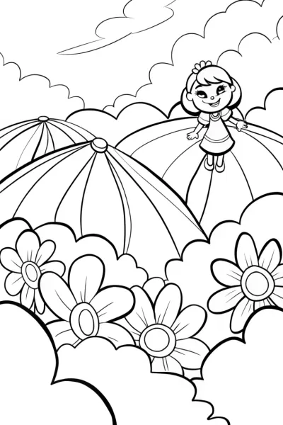 Flower carnival in the clouds