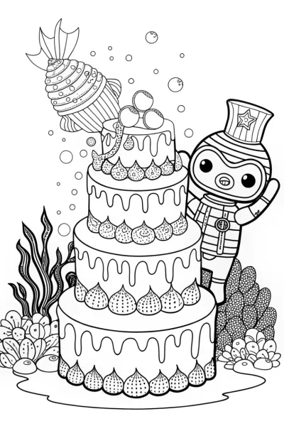 Octonauts Underwater Baking Contest Coloring Page