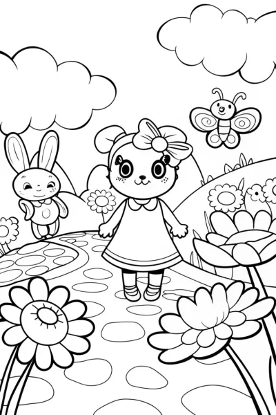 Hello Kitty’s Enchanted Garden Adventure Coloring Fun