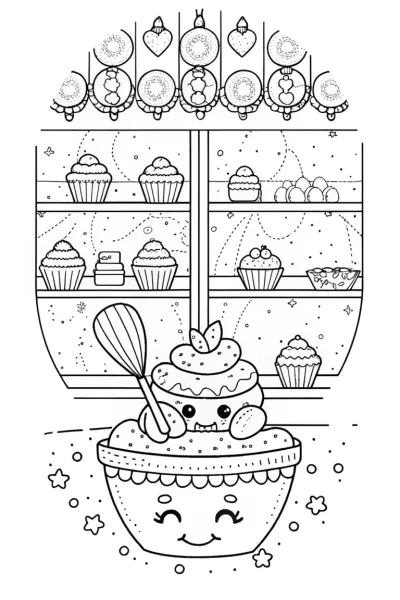 Shopkins Magical Bakery Adventure Coloring Page