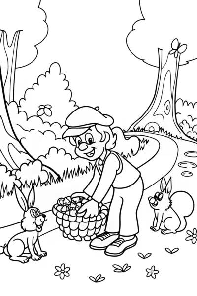 Luigi’s Berry Adventure Coloring Page
