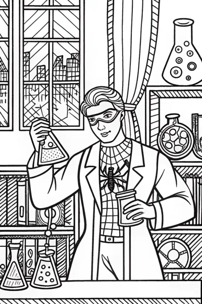 Miles Morales: Science in Action Coloring Page