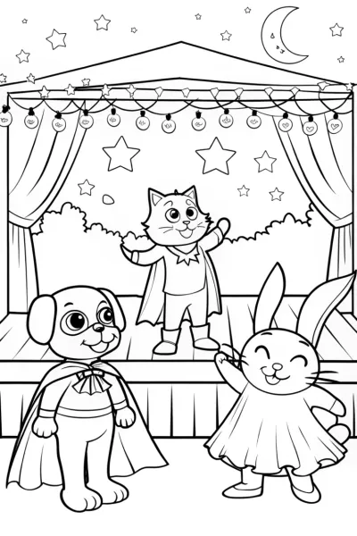 The Great Halloween Costume Contest Coloring Page