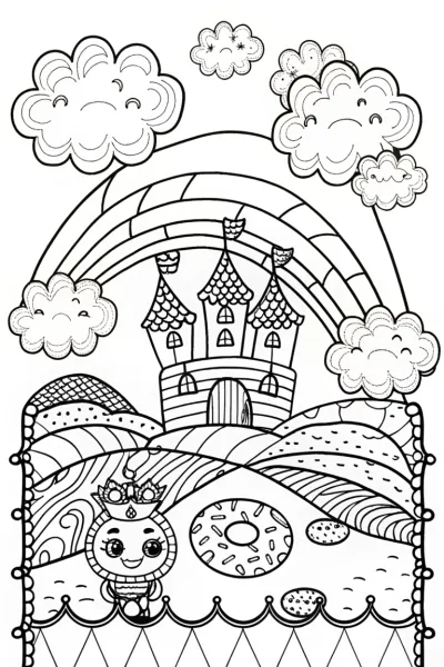 Shopkins’ Sweet Adventure Coloring Page