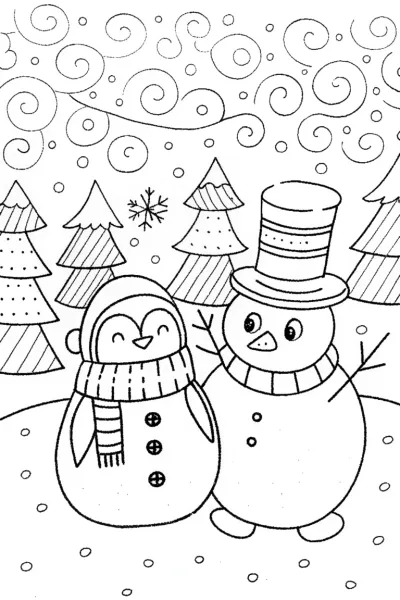 Squishmallow Winter Wonderland Coloring Page