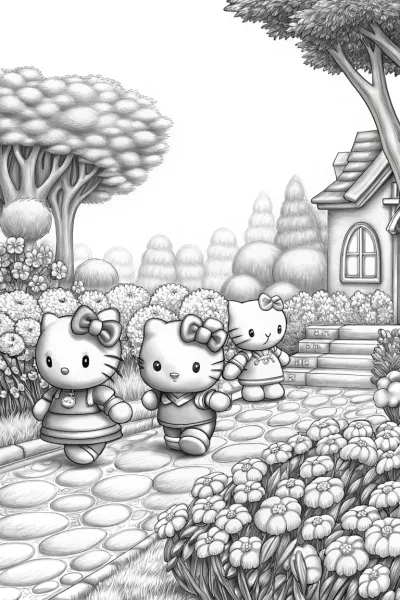 Hello Kitty’s garden parade