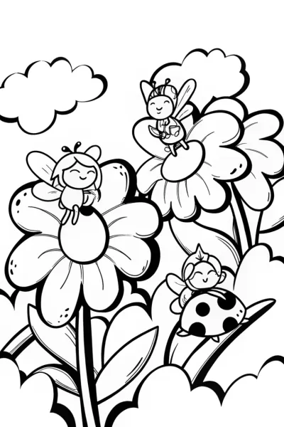 Squishmallow Garden Fairies Coloring Page