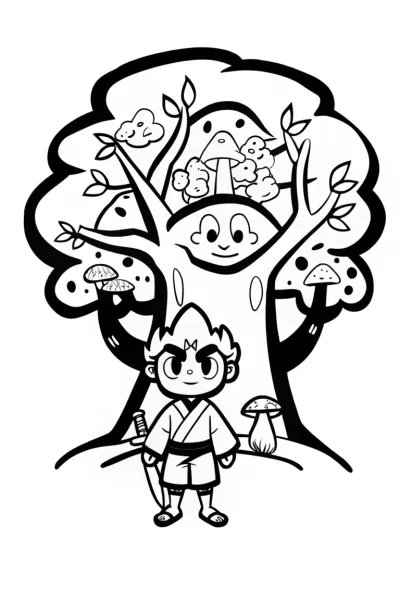 The Guardian of the Forest Coloring Page