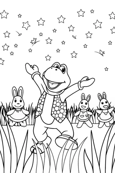 Yoshi’s dance party in the meadow