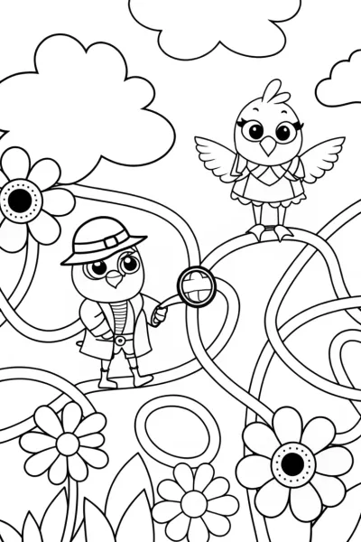 Chickens’ Adventure in a Magical Labyrinth