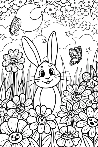 Banban’s Garden of Wishes Coloring Page