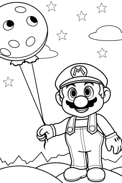 Mario on a moonlight adventure
