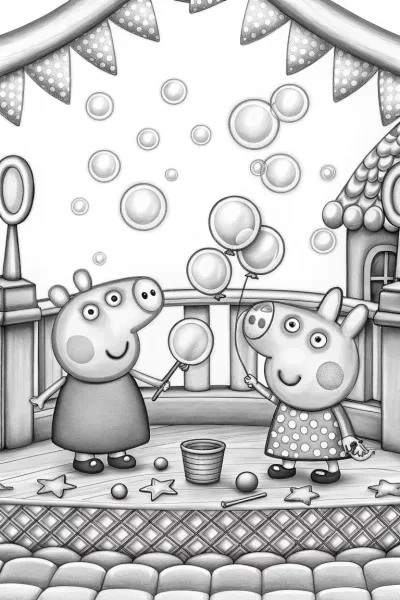 Peppa Pig’s bubblegum art party