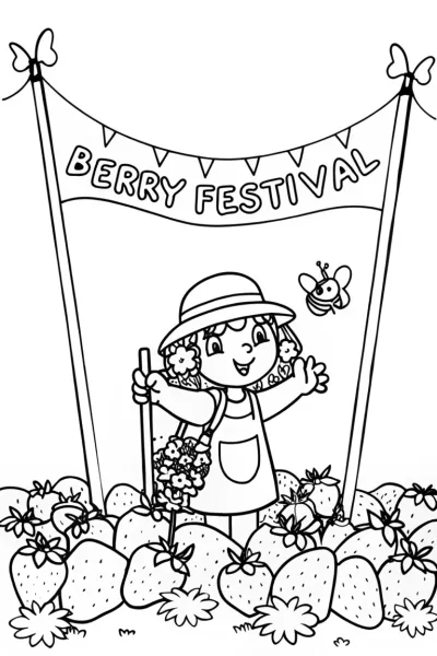 Strawberry Shortcake’s Berry Harvest Festival Coloring Page