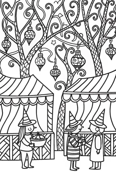 Charming Champion’s Marketplace Coloring Page