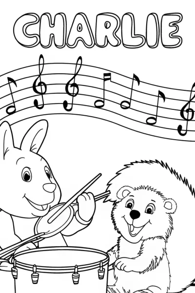 Charlie Musical Coloring Page