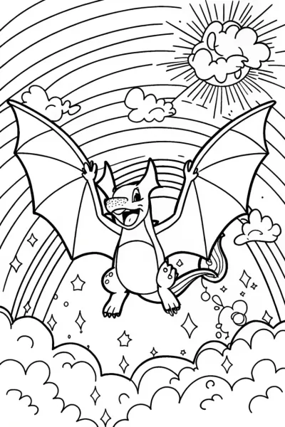 Charizard’s Joyful Flight Through the Sky