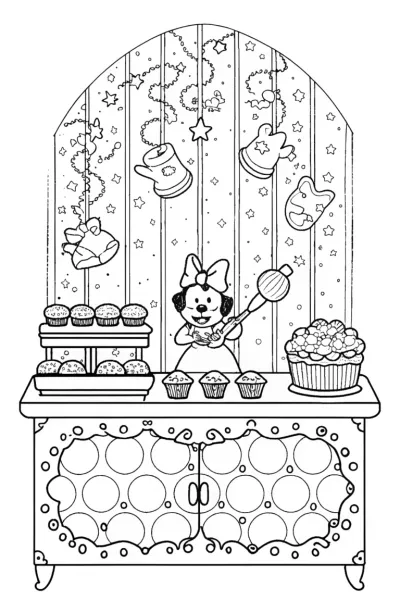 Minnie Mouse’s Enchanted Bakery Coloring Page